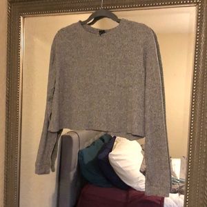 Cropped Grey Sweater